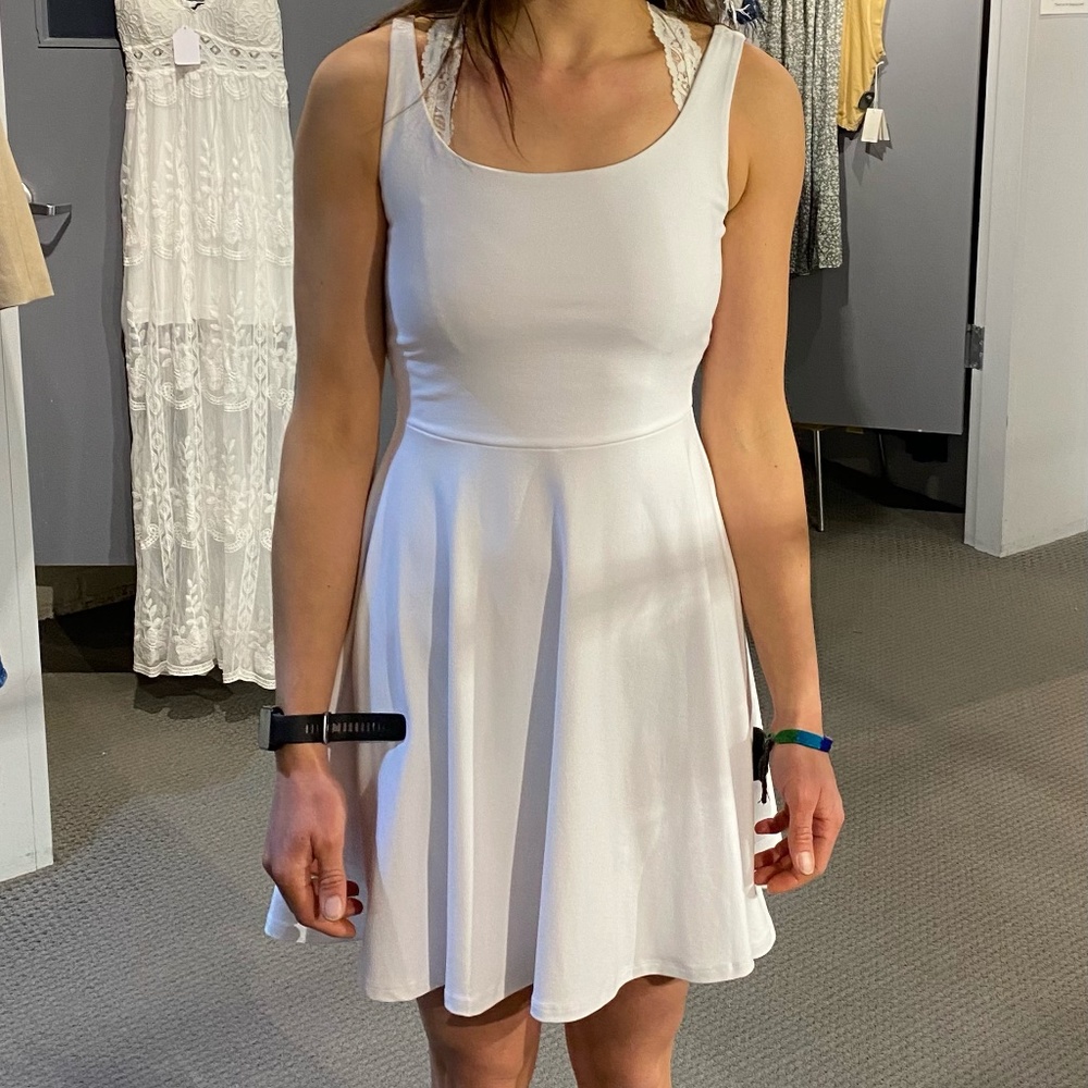 Susana Monaco Little White Dress, size medium, color "sugar"